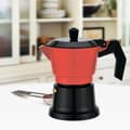 Miniatyrbild 4 av 6: Italiensk Kaffepanna Feel Maestro MR-1657-6 Svart Röd Aluminium 300 ml 6 Koppar