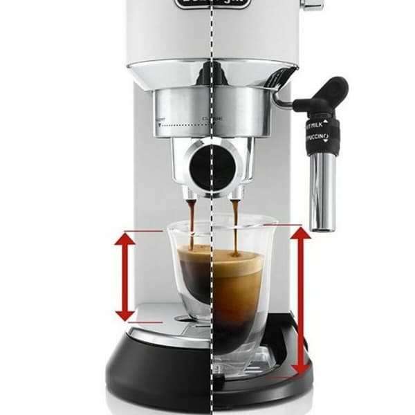 Manuaalinen pikakahvinkeitin DeLonghi EC 685.W 1300 W Valkoinen Musta Hopeinen 1300 W 15 bar 1,1 L