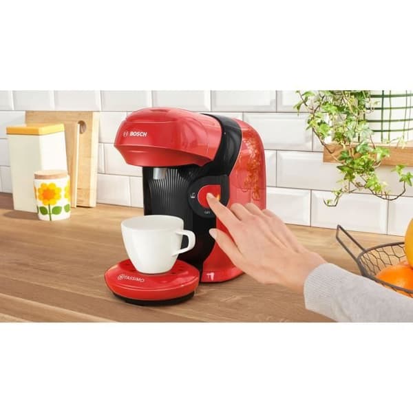 Kaffemaskin för flera drycker - BOSCH - TASSIMO - T11 Red style - 1400 W