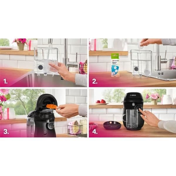 Multidrink kaffemaskin - BOSCH - TASSIMO - T10 Happy black - 1400 W