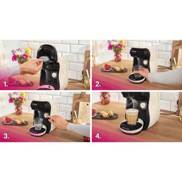 Multidrink kaffemaskin - BOSCH - TASSIMO - T10 Happy vanilj - 1400 W