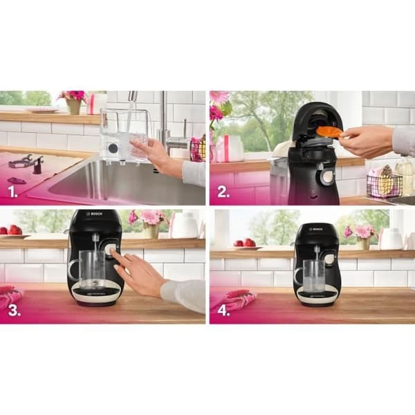 Multidrink kaffemaskin - BOSCH - TASSIMO - T10 Happy vanilj - 1400 W