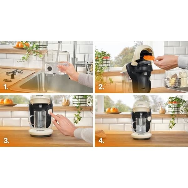 Kaffemaskin för flera drycker - BOSCH - TASSIMO - T11 Style vanilj - 1400 W