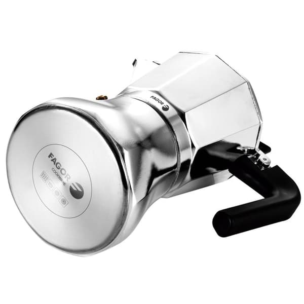 Cafetière Expresso Italienne Induktion Aluminium 9 Koppar Kaffe, Vitrokeramisk FAGOR Cupy Silver 00451