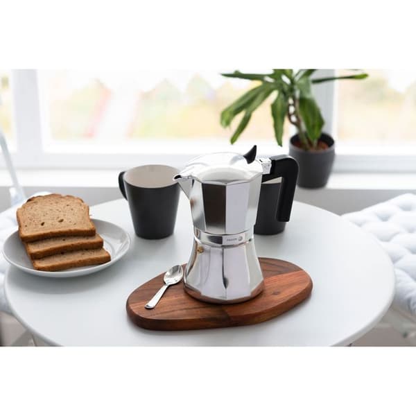 Cafetière Expresso Italienne Induktion Aluminium 9 Koppar Kaffe, Vitrokeramisk FAGOR Cupy Silver 00451