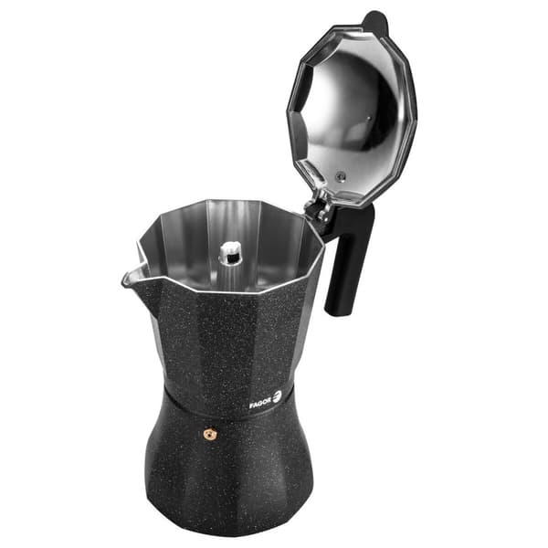 Italiensk Kaffepanna Fagor Svart Aluminium