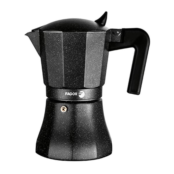 Italiensk Kaffepanna Fagor Svart Aluminium