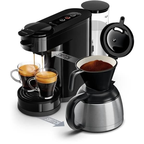 Kapselkaffemaskin - PHILIPS - SENSEO SWITCH HD6592/65 - Intensiv svart