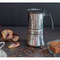 Miniatyrbild 4 av 6: Cafetière Expresso Italienne Induction, Rostfritt Stål 6 Koppar Kaffe FAGOR Etnica Silver 00383