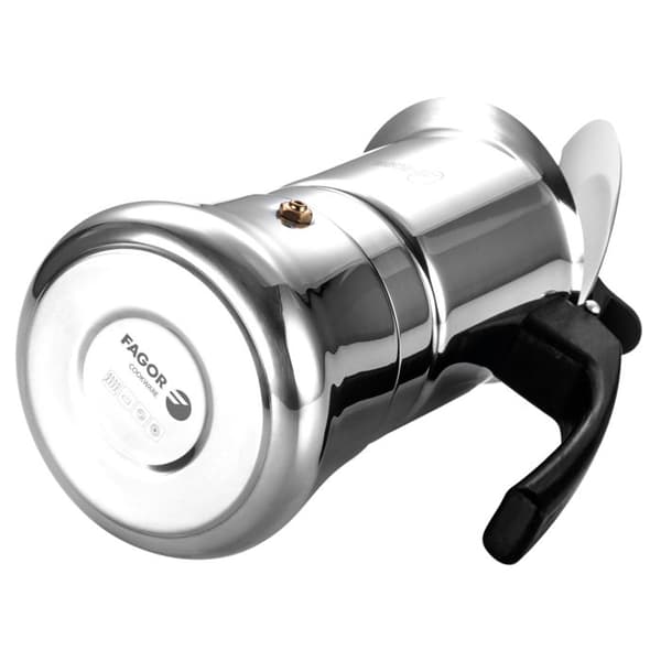 Cafetière Expresso Italienne Induction, Rostfritt Stål 6 Koppar Kaffe FAGOR Etnica Silver 00383