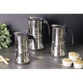 Miniatyrbild 6 av 6: Cafetière Expresso Italienne Induction, Rostfritt Stål 6 Koppar Kaffe FAGOR Etnica Silver 00383