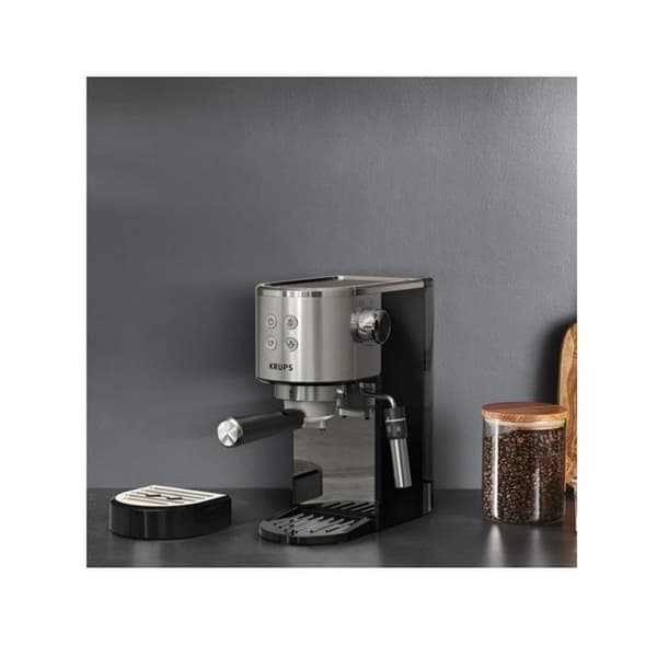 Espressokaffebryggare - KRUPS - XP444C10 - Inox - 2 koppar - Automatisk avstängning