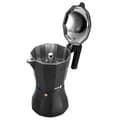 Miniatyrbild 5 av 6: Italiensk Aluminium Espresso Kaffeemaskine, 6 Tasse Kaffe, Vitrokeramisk, Gas FAGOR Tiramisú Sort 00413