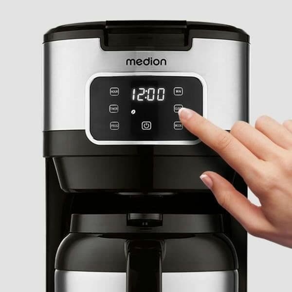 Suodatinkahvinkeitin Medion Hopeinen 900 W 1,2 L