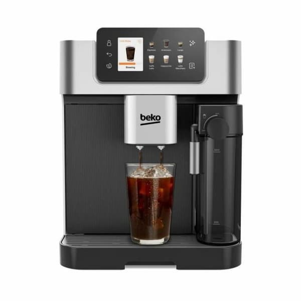 Superautomatisk kaffemaskine BEKO CEG7348X Sort Grå Sølvfarvet