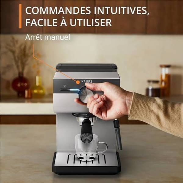 ESPRESSO S&amp;P AUTENTISK GRIS XP381B10 KRUPS