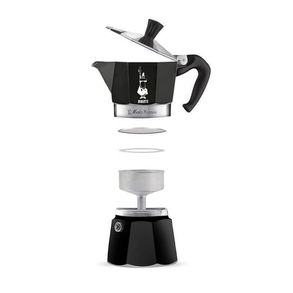 Bialetti espressomaskin för 6 koppar, aluminium, svart, 30 x 20 x 15 cm - 4953
