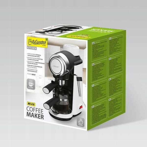 Elektrisk kaffemaskine Feel Maestro MR-410 Sort Stål 800 W 250 ml