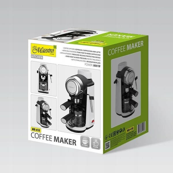 Elektrisk kaffemaskine Feel Maestro MR-410 Sort Stål 800 W 250 ml