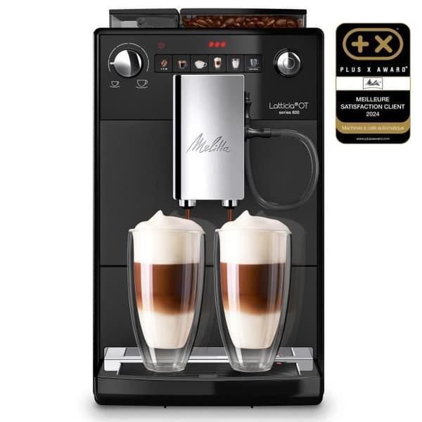 Kaffemaskin - MELITTA - Latticia OT - 1,5 L vattentank - 250 g böntank - 1450 W - Matt svart