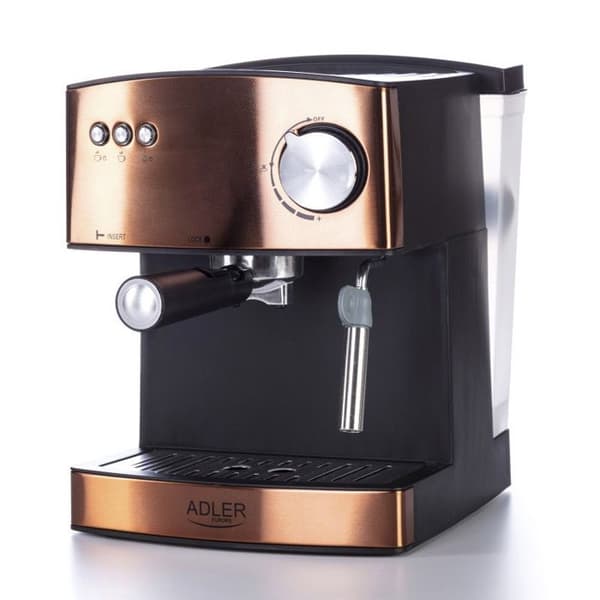 Espressomaskin - ADLER - AD 4404 - 15 barer - 850 W - Svart