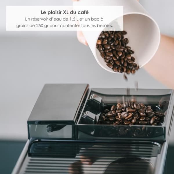 Kaffemaskin - MELITTA - Avanza F270-100 - 1,5 L vattentank - 250 g böntank - 1450 W - Titangrå