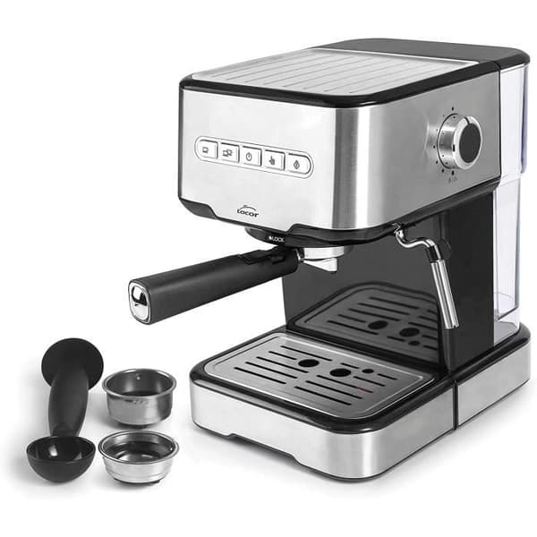 Espressobryggare - Lacor - 69256 - 2 kaffeuttag - 15 barer - 1,50 L