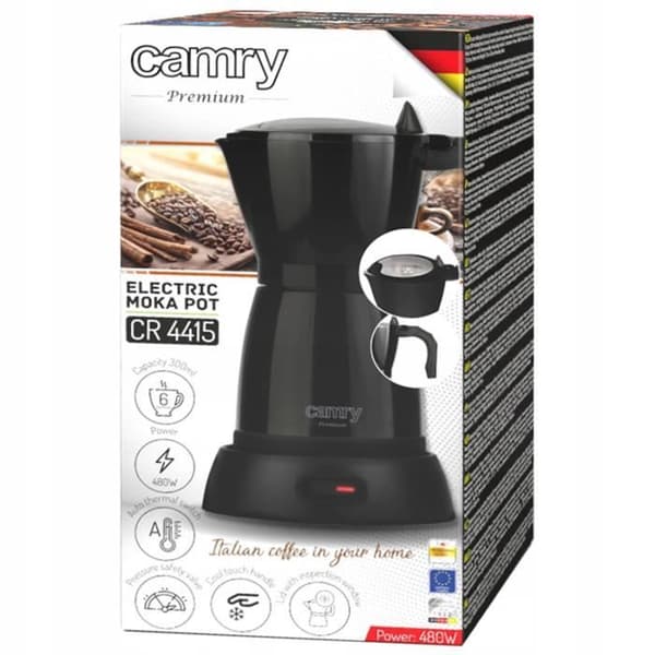 Camry Mocha CR4415 B 6-kopps elektrisk kaffebryggare