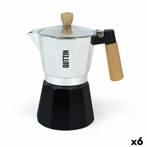 Italiensk Kaffepanna Quttin Aluminium 6 Koppar (6 antal)
