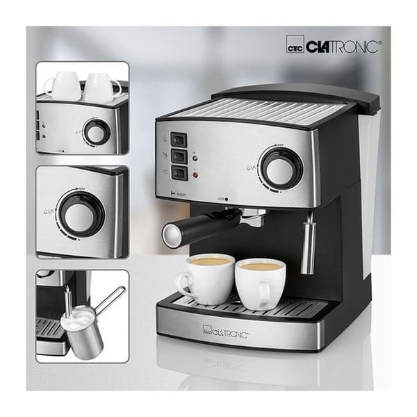 Espressomaskin - CLATRONIC - ES 3643 - 15 bar - Malet kaffe - Rostfritt stål