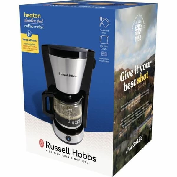 Suodatinkahvinkeitin Russell Hobbs Musta Teräs 1080 W 1,25 L