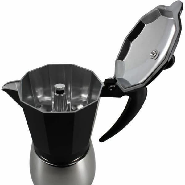 Italiensk Kaffekande Menastyl Aluminium 9 Kopper 6 Kopper