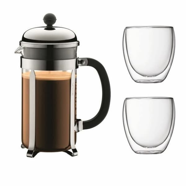 Pressopannu männällä Bodum Harmaa 1 L 0,35 L (8 osaa)