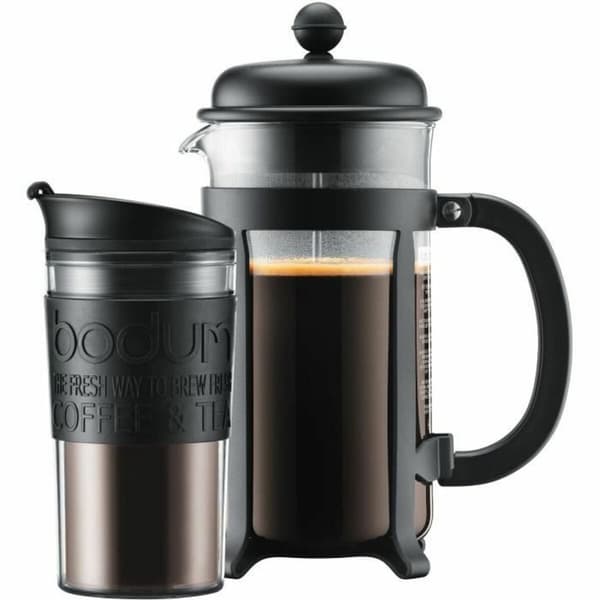 Pressopannu männällä Bodum Musta 1,25 L 0,35 L (8 osaa)