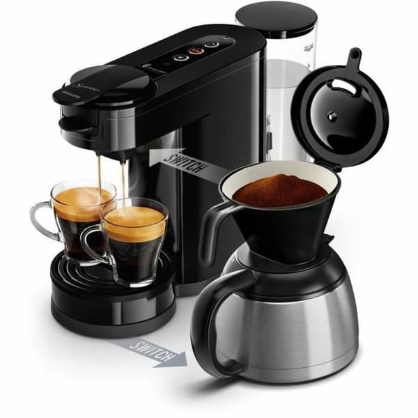 Kapselkaffemaskine Philips SENSEO SWITCH HD6592/65 noir 1 bar 1450 W