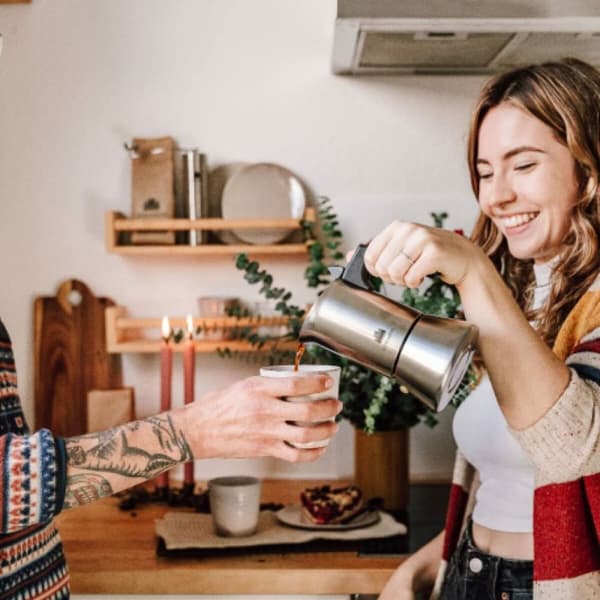 Italiensk Kaffekande Bialetti Sølvfarvet