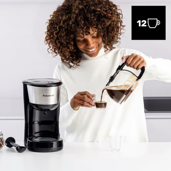 Drip Coffee Machine Taurus Verona inox 12 tazas 1000 W Sort