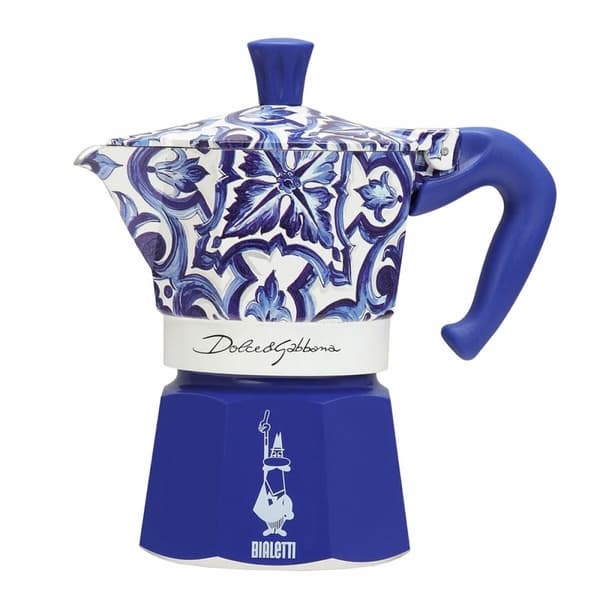 Italiensk Kaffekande Bialetti MOKA D&G BLU MEDIT. 3T Blå Aluminium 3 Skodelice