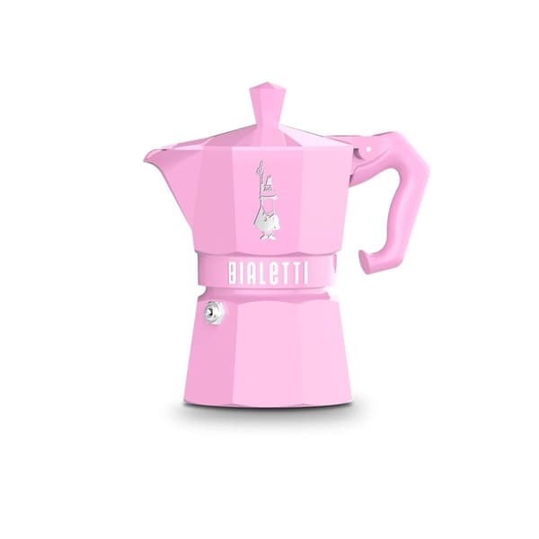 Vanhanaikainen Italialainen Mokkapannu Bialetti MOKA EXCLUSIVE 3T Pinkki Alumiini Bakeliitti 3 Puodeliai