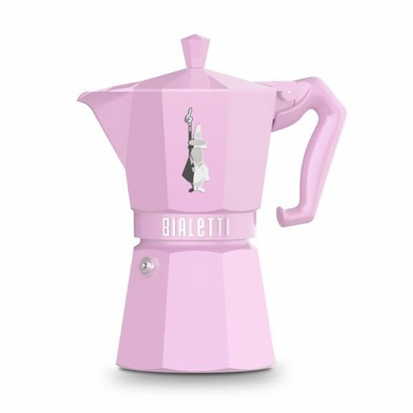 Vanhanaikainen Italialainen Mokkapannu Bialetti MOKA EXCLUSIVE 6T Pinkki Alumiini 6 Kupit (6 osaa)