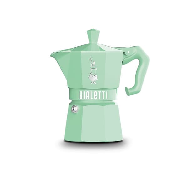 Vanhanaikainen Italialainen Mokkapannu Bialetti MOKA EXCLUSIVE GREEN 3T Vihreä Alumiini 3 Puodeliai