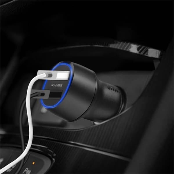 Laddare Bil - Samsung - Universell - 2 USB-portar - 2A - Svart