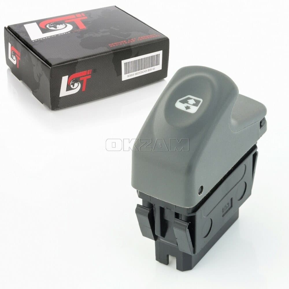 GREY ELECTRIC Window fonster CONTROL Switch Koppla BUTTON 6 PIN FOR RENAULT CLIO II / THALIA