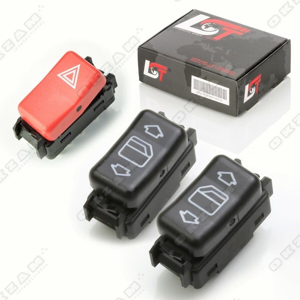Window fonster Switch Koppla AND HAZARD WARNING Switch Koppla CENTER CONSOLE MERCEDES 190 W201
