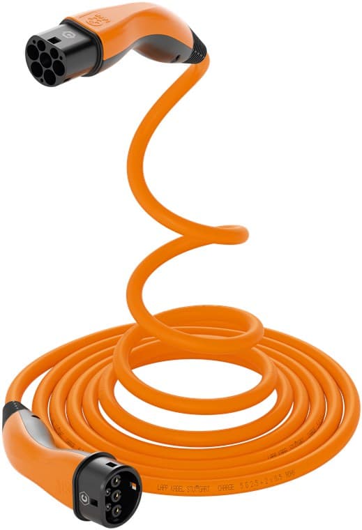 HELIX® ladekabel Type 2, opptil 7,4 kW, m, oransje