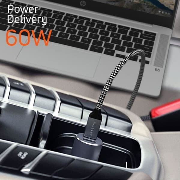 Laddare för bil - Satechi - 72W - USB-C PD - USB - Integrerad LED-indikator