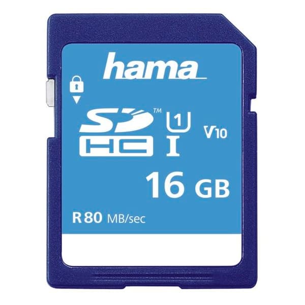 SDHC 16 GB klass 10 UHS-I 80 MB/S, slimmad förpackning