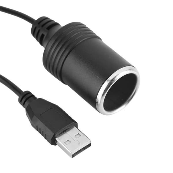 MSA usb till cigarettändaruttag, bil cigarettändaruttag 5V usb till 12V, usb hane till cigarett hona
