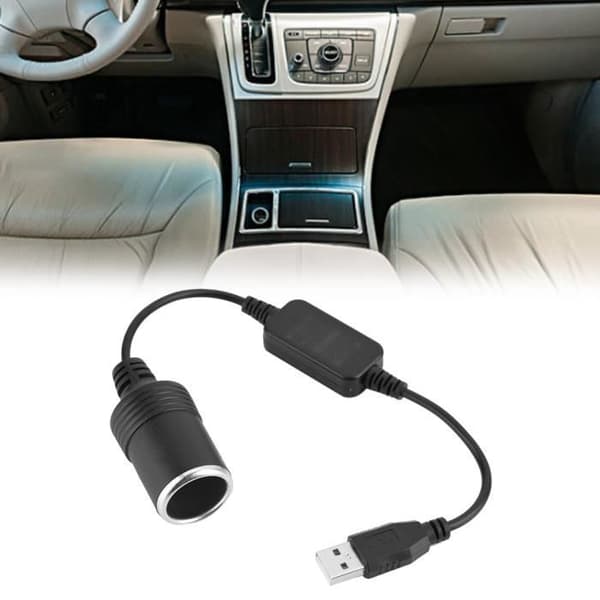 MSA usb till cigarettändaruttag, bil cigarettändaruttag 5V usb till 12V, usb hane till cigarett hona