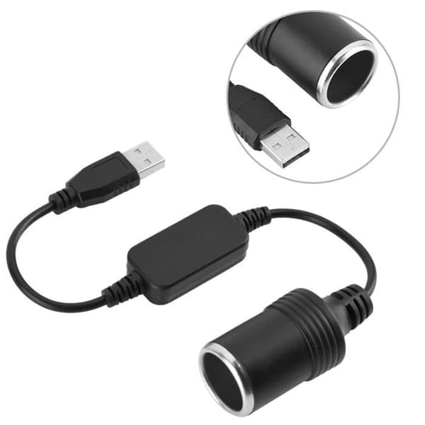 MSA usb till cigarettändaruttag, bil cigarettändaruttag 5V usb till 12V, usb hane till cigarett hona